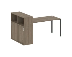 Стол письменный с шкафом-купе на П-образном м/к 2010x1120x1098 Метал Систем Куатро 4х4 / Metal System Quattro 4x4 images