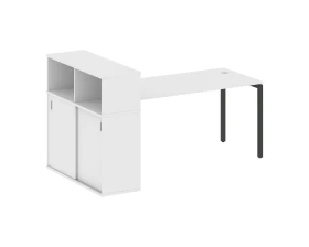 Стол письменный с шкафом-купе на П-образном м/к 2010x1120x1098 Метал Систем Куатро 4х4 / Metal System Quattro 4x4 images