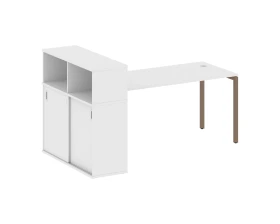 Стол письменный с шкафом-купе на П-образном м/к 2010x1120x1098 Метал Систем Куатро 4х4 / Metal System Quattro 4x4 images