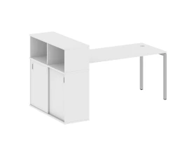 Стол письменный с шкафом-купе на П-образном м/к 2010x1120x1098 Метал Систем Куатро 4х4 / Metal System Quattro 4x4 images