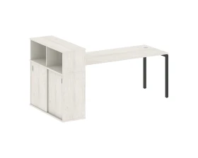 Стол письменный с шкафом-купе на П-образном м/к 2210x1120x1098 Метал Систем Куатро 4х4 / Metal System Quattro 4x4 images