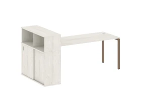 Стол письменный с шкафом-купе на П-образном м/к 2210x1120x1098 Метал Систем Куатро 4х4 / Metal System Quattro 4x4 images