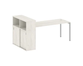 Стол письменный с шкафом-купе на П-образном м/к 2210x1120x1098 Метал Систем Куатро 4х4 / Metal System Quattro 4x4 images