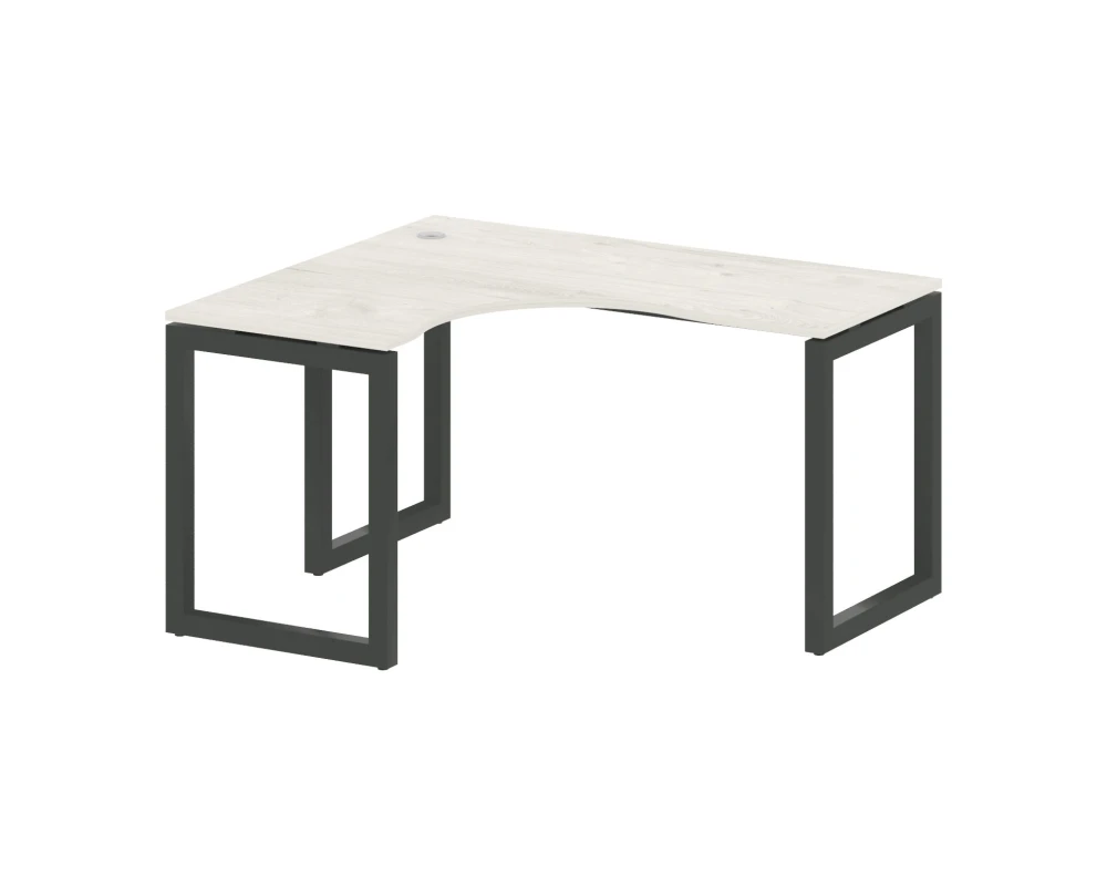 Стол криволинейный левый на О-образном м/к 1400x1200x750 Метал Систем Куатро 5x5 / Metal System Quattro 5x5