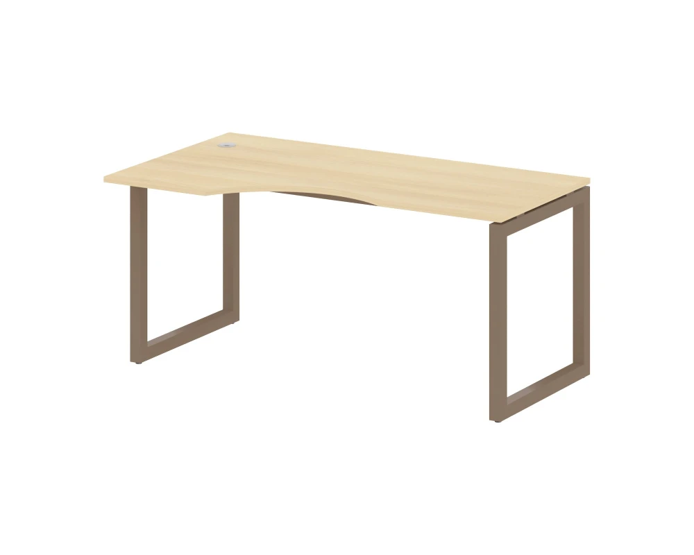 Стол криволинейный левый на О-образном м/к 1600x900x750 Метал Систем Куатро 5x5 / Metal System Quattro 5x5