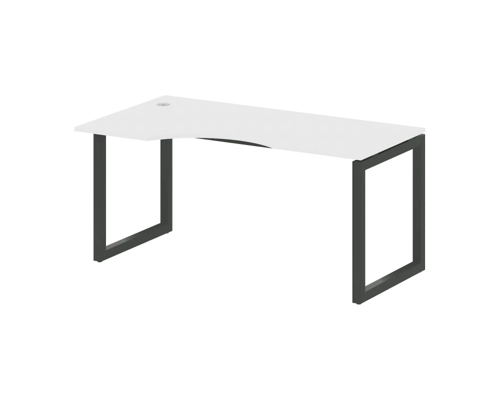 Стол криволинейный левый на О-образном м/к 1600x900x750 Метал Систем Куатро 5x5 / Metal System Quattro 5x5