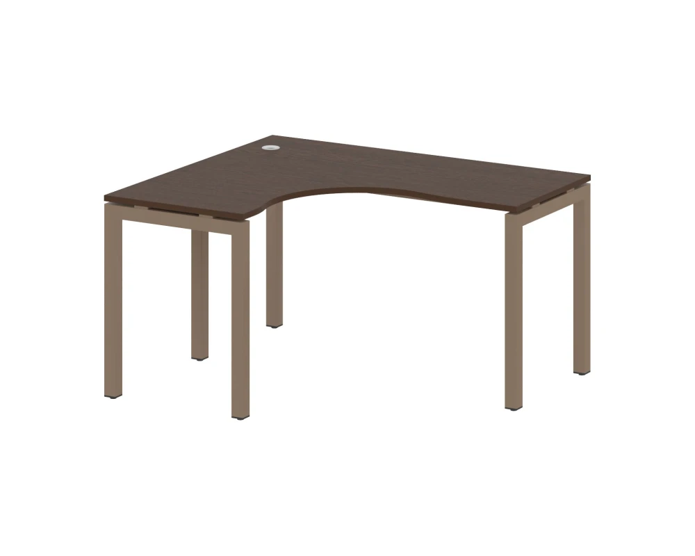 Стол криволинейный левый на П-образном м/к 1400x1200x750 Метал Систем Куатро 5x5 / Metal System Quattro 5x5