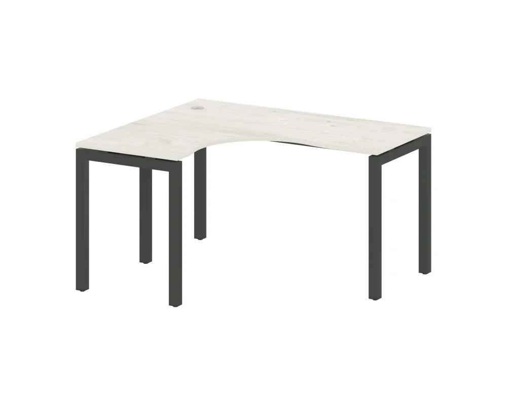 Стол криволинейный левый на П-образном м/к 1400x1200x750 Метал Систем Куатро 5x5 / Metal System Quattro 5x5