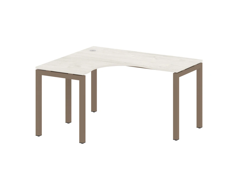 Стол криволинейный левый на П-образном м/к 1400x1200x750 Метал Систем Куатро 5x5 / Metal System Quattro 5x5