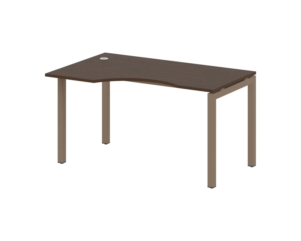 Стол криволинейный левый на П-образном м/к 1400x900x750 Метал Систем Куатро 5x5 / Metal System Quattro 5x5