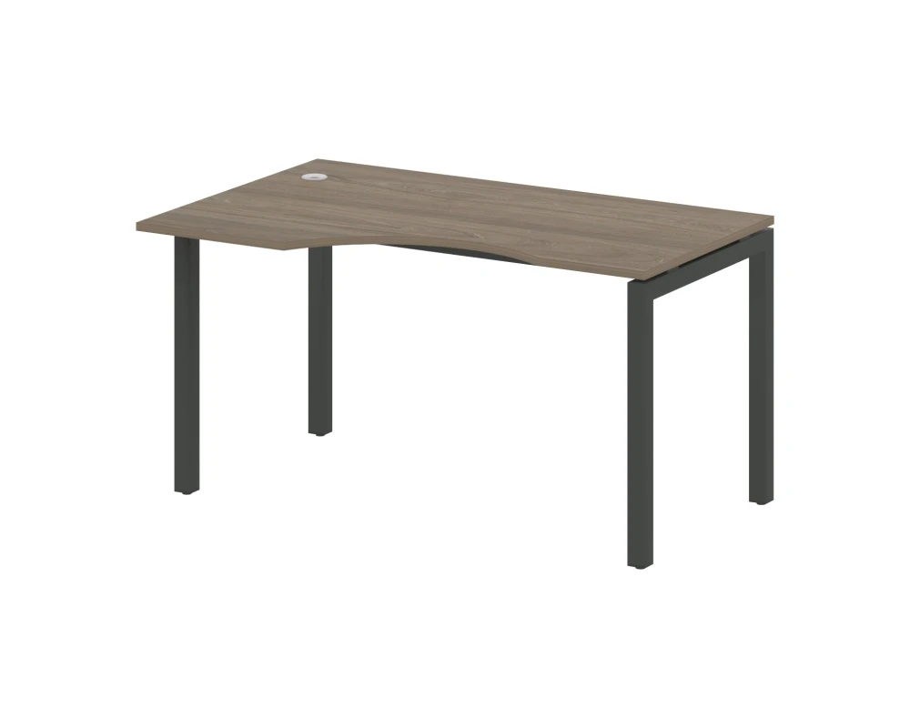 Стол криволинейный левый на П-образном м/к 1400x900x750 Метал Систем Куатро 5x5 / Metal System Quattro 5x5