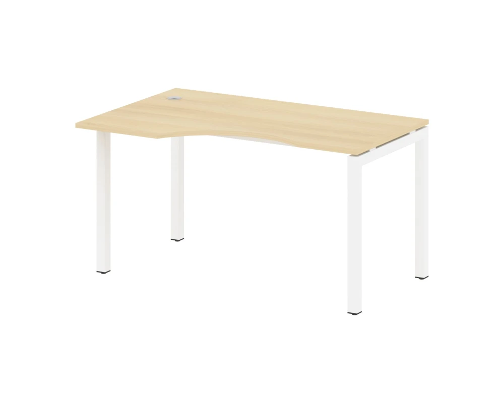 Стол криволинейный левый на П-образном м/к 1400x900x750 Метал Систем Куатро 5x5 / Metal System Quattro 5x5