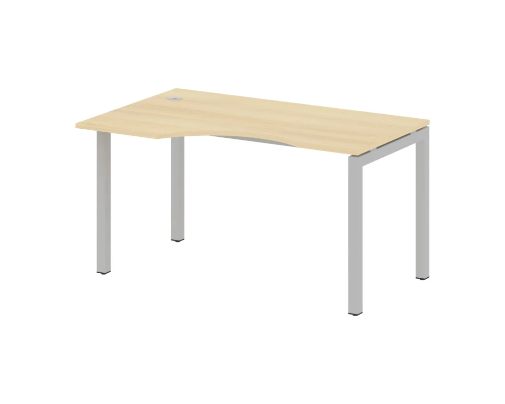 Стол криволинейный левый на П-образном м/к 1400x900x750 Метал Систем Куатро 5x5 / Metal System Quattro 5x5