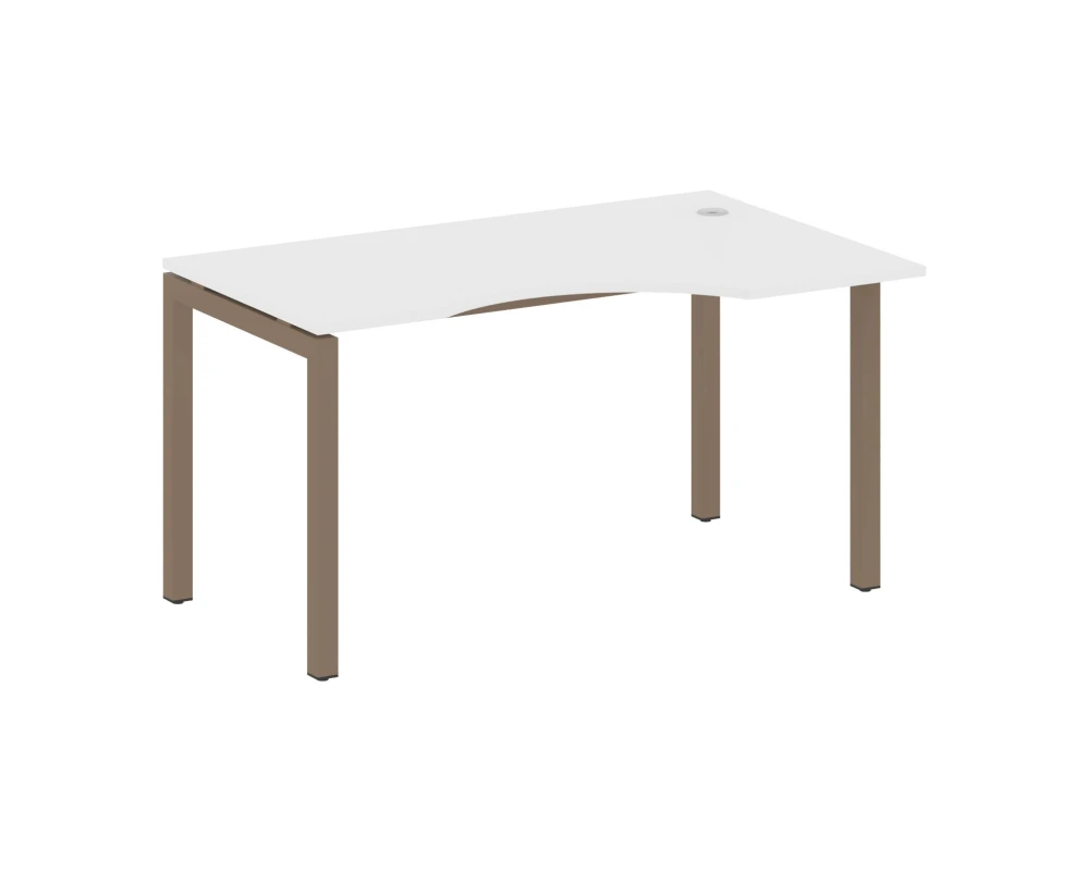 Стол криволинейный левый на П-образном м/к 1400x900x750 Метал Систем Куатро 5x5 / Metal System Quattro 5x5