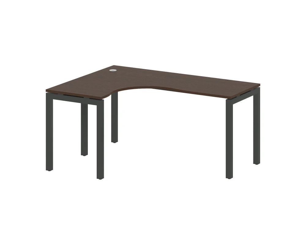 Стол криволинейный левый на П-образном м/к 1600x1200x750 Метал Систем Куатро 5x5 / Metal System Quattro 5x5