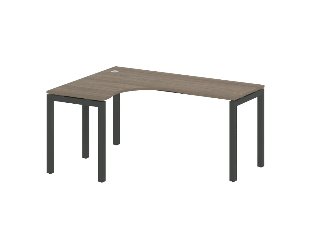 Стол криволинейный левый на П-образном м/к 1600x1200x750 Метал Систем Куатро 5x5 / Metal System Quattro 5x5