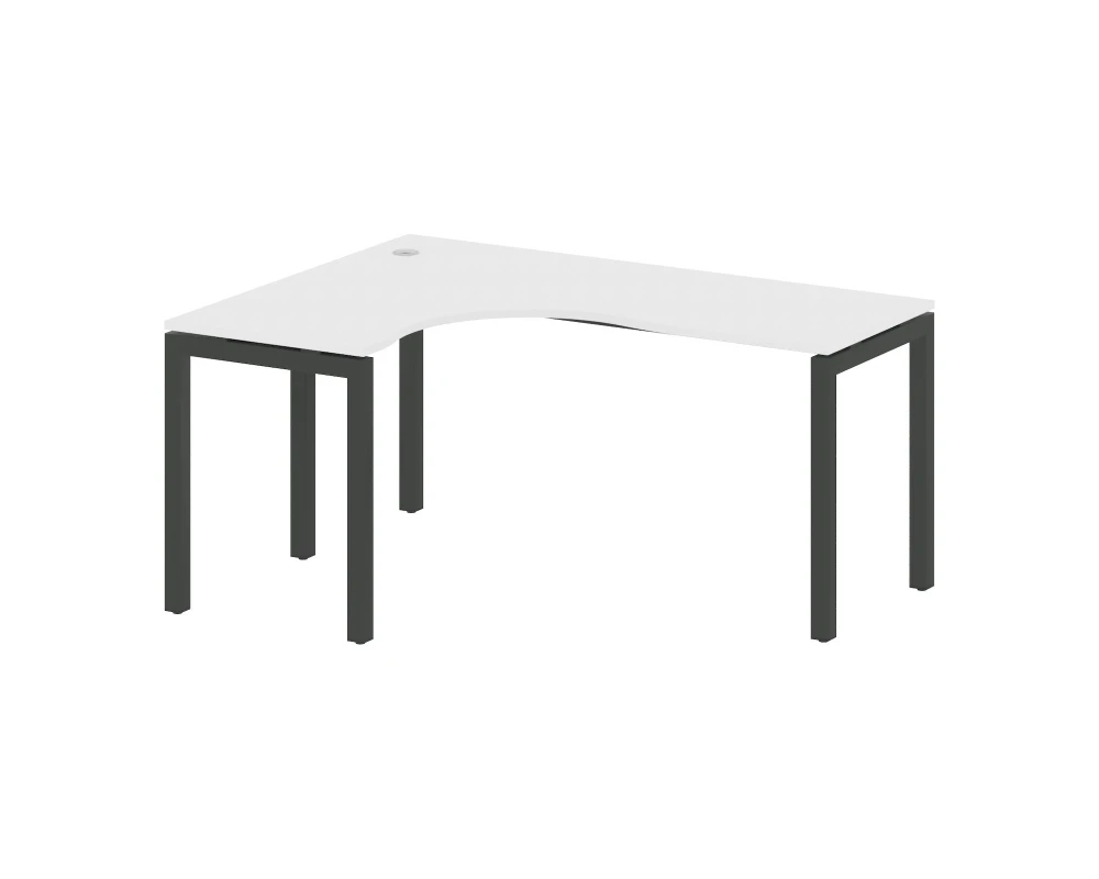 Стол криволинейный левый на П-образном м/к 1600x1200x750 Метал Систем Куатро 5x5 / Metal System Quattro 5x5