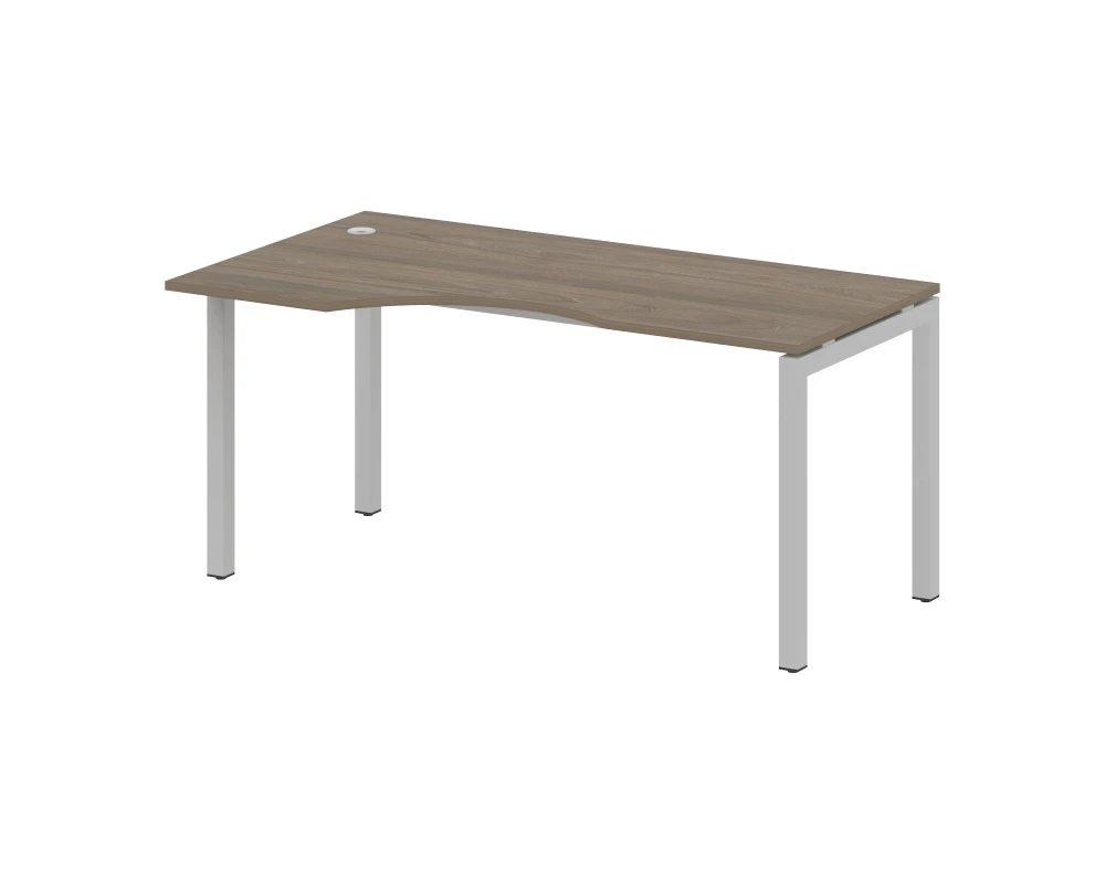 Стол криволинейный левый на П-образном м/к 1600x900x750 Метал Систем Куатро 5x5 / Metal System Quattro 5x5