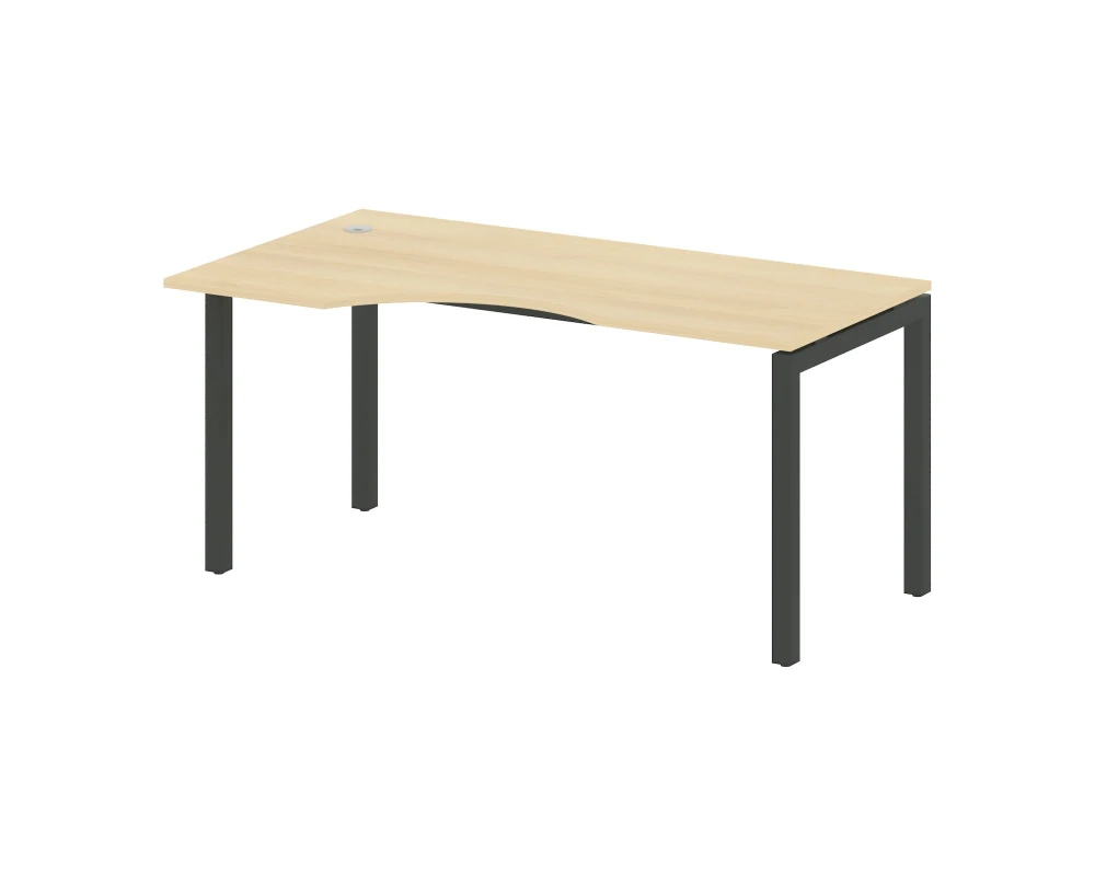 Стол криволинейный левый на П-образном м/к 1600x900x750 Метал Систем Куатро 5x5 / Metal System Quattro 5x5