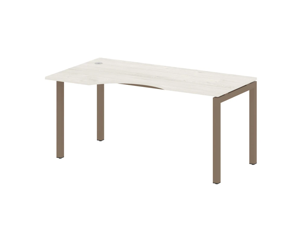 Стол криволинейный левый на П-образном м/к 1600x900x750 Метал Систем Куатро 5x5 / Metal System Quattro 5x5