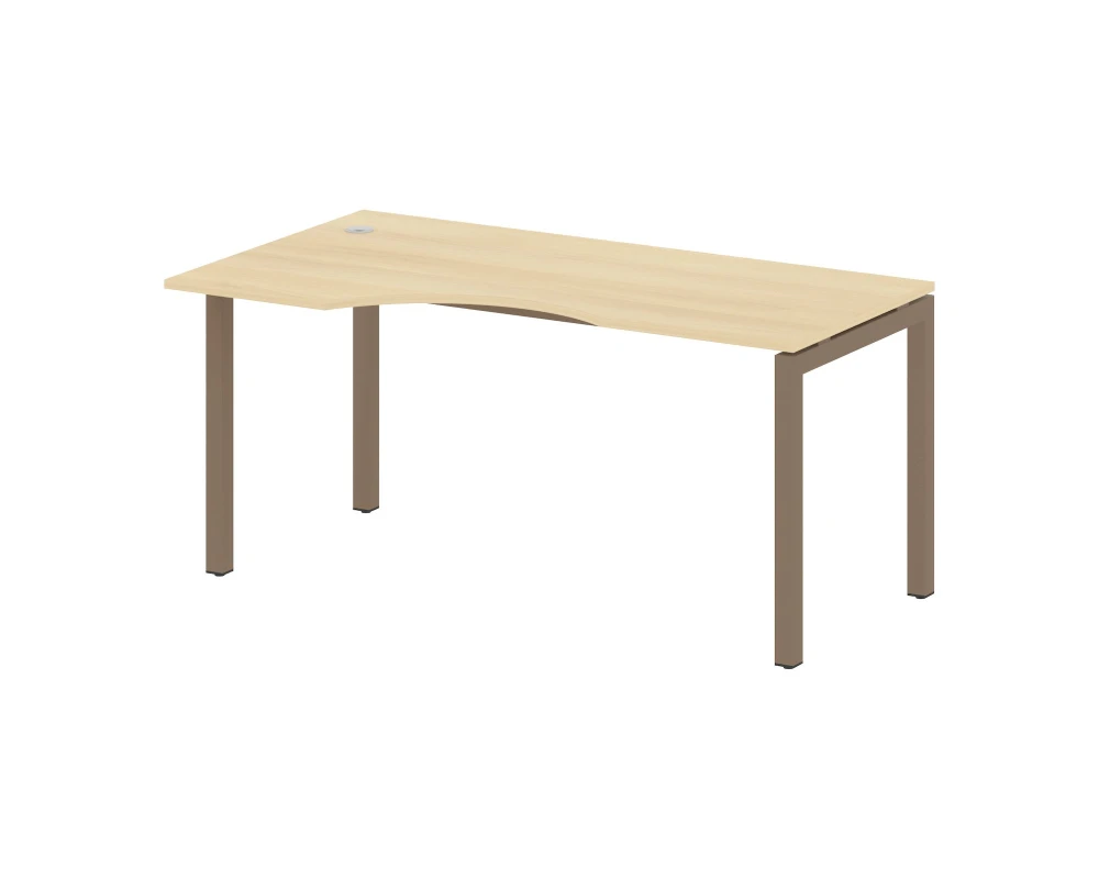 Стол криволинейный левый на П-образном м/к 1600x900x750 Метал Систем Куатро 5x5 / Metal System Quattro 5x5