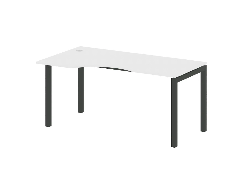 Стол криволинейный левый на П-образном м/к 1600x900x750 Метал Систем Куатро 5x5 / Metal System Quattro 5x5