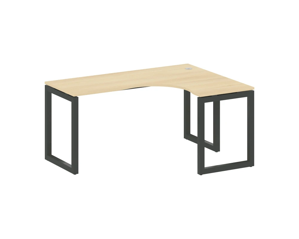 Стол криволинейный правый на О-образном м/к 1600x1200x750 Метал Систем Куатро 5x5 / Metal System Quattro 5x5