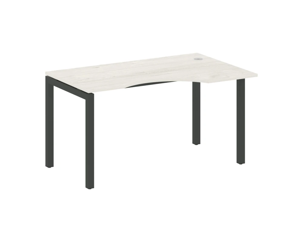 Стол криволинейный правый на П-образном м/к 1400x900x750 Метал Систем Куатро 5x5 / Metal System Quattro 5x5