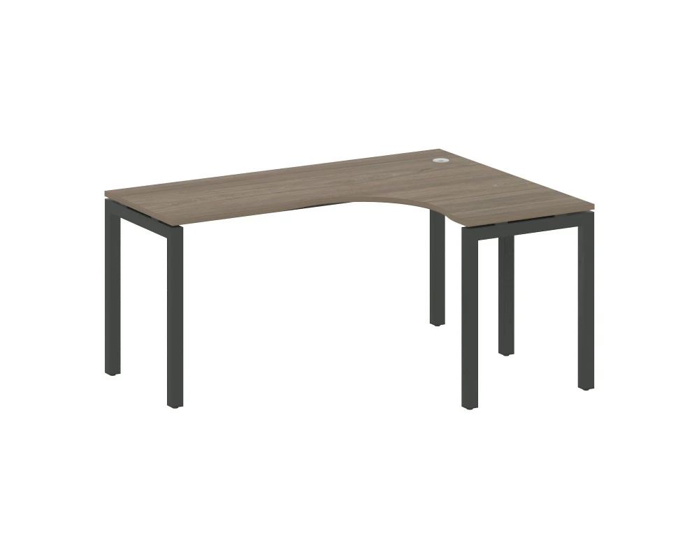 Стол криволинейный правый на П-образном м/к 1600x1200x750 Метал Систем Куатро 5x5 / Metal System Quattro 5x5