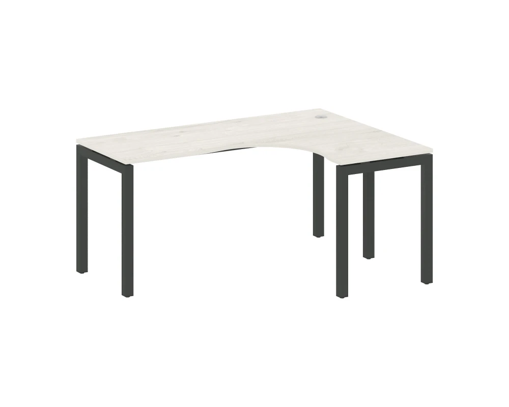 Стол криволинейный правый на П-образном м/к 1600x1200x750 Метал Систем Куатро 5x5 / Metal System Quattro 5x5