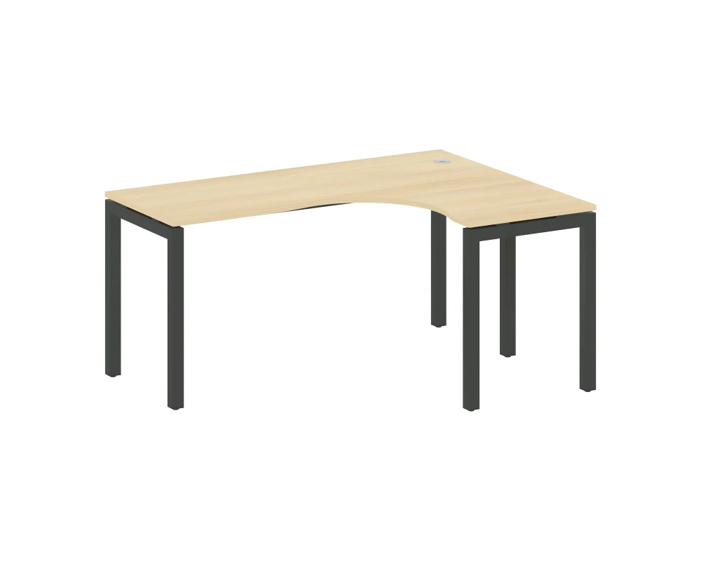 Стол криволинейный правый на П-образном м/к 1600x1200x750 Метал Систем Куатро 5x5 / Metal System Quattro 5x5