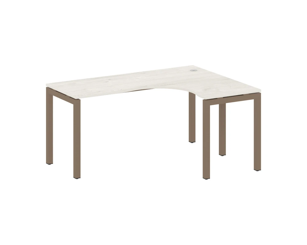 Стол криволинейный правый на П-образном м/к 1600x1200x750 Метал Систем Куатро 5x5 / Metal System Quattro 5x5