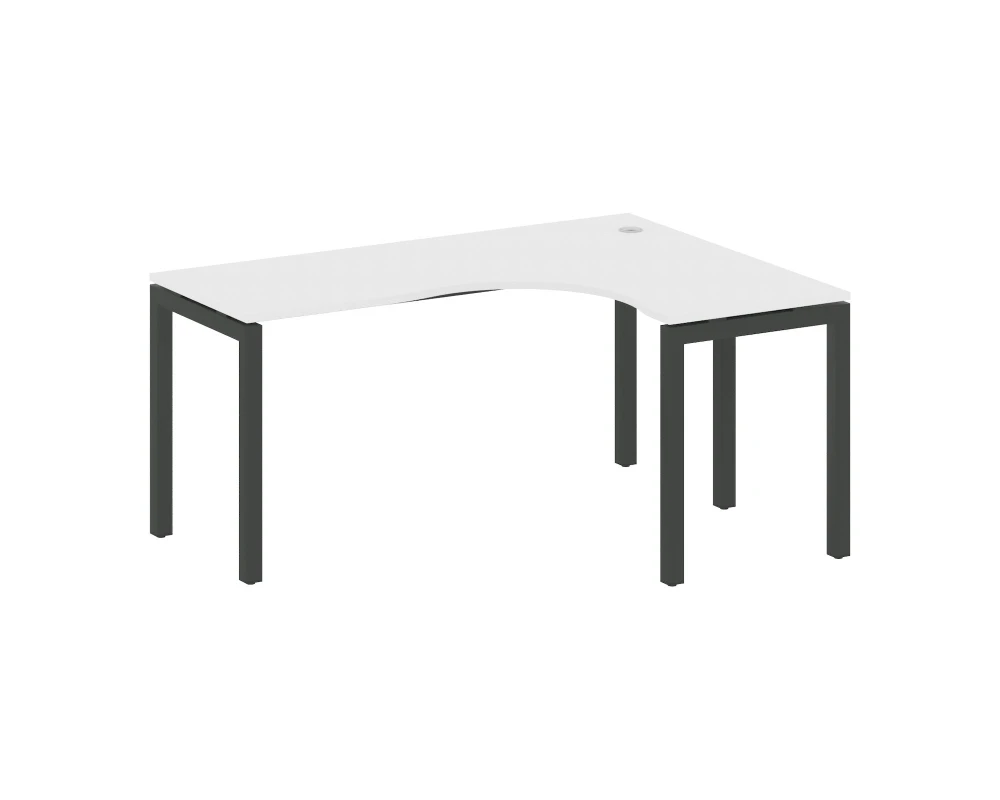 Стол криволинейный правый на П-образном м/к 1600x1200x750 Метал Систем Куатро 5x5 / Metal System Quattro 5x5