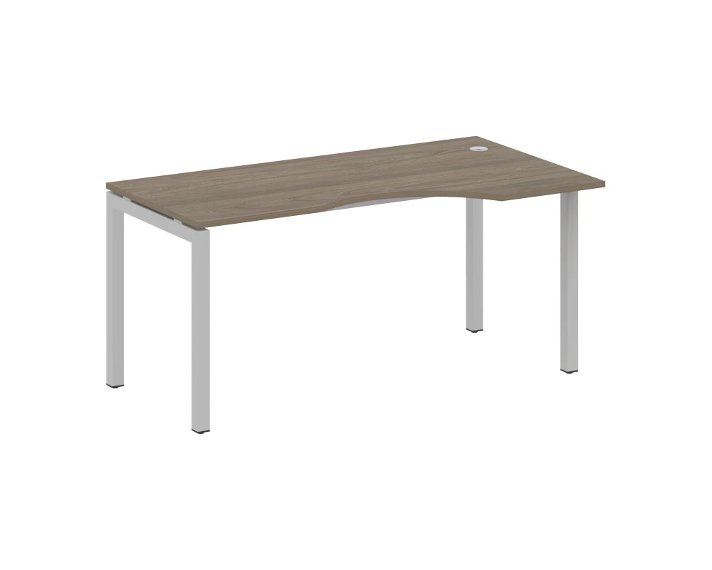 Стол криволинейный правый на П-образном м/к 1600x900x750 Метал Систем Куатро 5x5 / Metal System Quattro 5x5