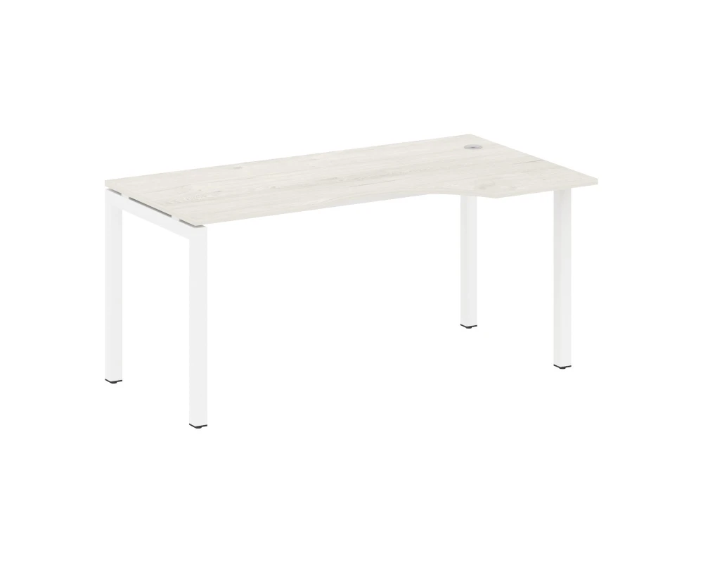 Стол криволинейный правый на П-образном м/к 1600x900x750 Метал Систем Куатро 5x5 / Metal System Quattro 5x5