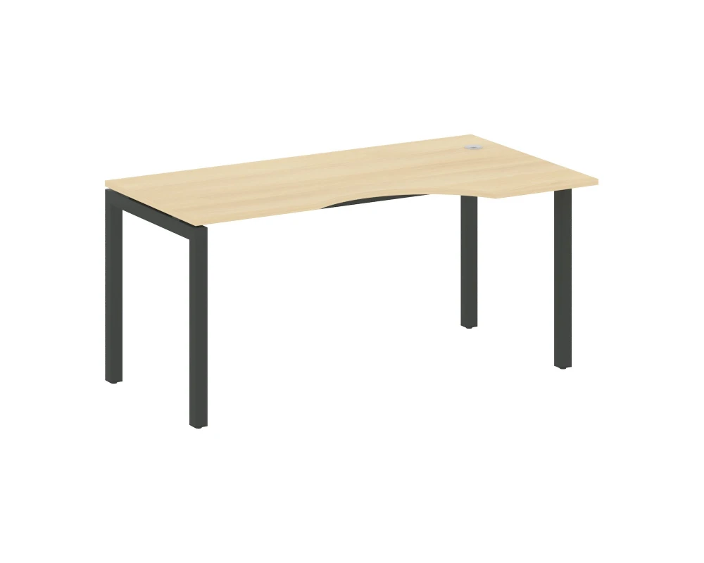 Стол криволинейный правый на П-образном м/к 1600x900x750 Метал Систем Куатро 5x5 / Metal System Quattro 5x5