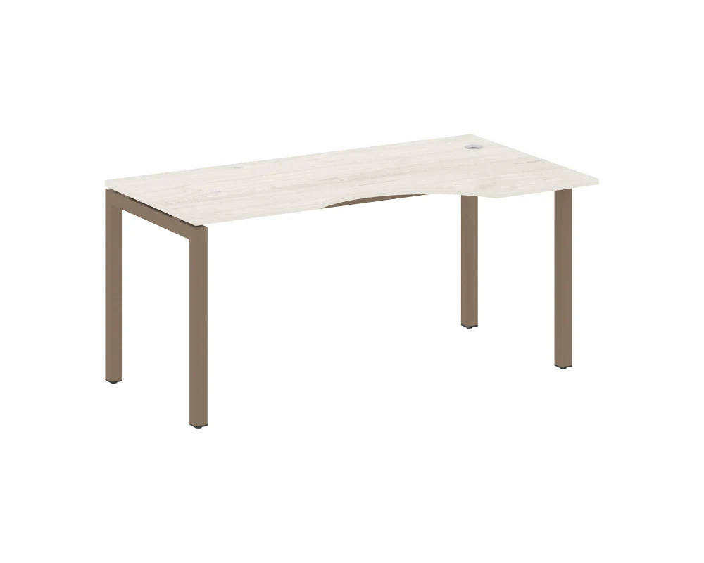 Стол криволинейный правый на П-образном м/к 1600x900x750 Метал Систем Куатро 5x5 / Metal System Quattro 5x5