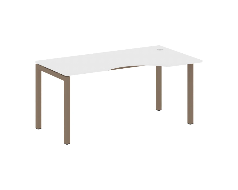 Стол криволинейный правый на П-образном м/к 1600x900x750 Метал Систем Куатро 5x5 / Metal System Quattro 5x5