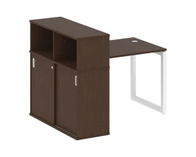 Стол письменный с шкафом-купе на О-образном м/к 1410x1120x1098 Метал Систем Куатро 5x5 / Metal System Quattro 5x5 images