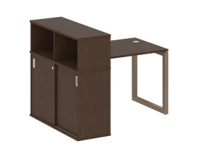 Стол письменный с шкафом-купе на О-образном м/к 1410x1120x1098 Метал Систем Куатро 5x5 / Metal System Quattro 5x5 images