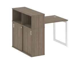 Стол письменный с шкафом-купе на О-образном м/к 1410x1120x1098 Метал Систем Куатро 5x5 / Metal System Quattro 5x5 images