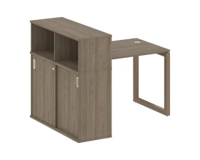 Стол письменный с шкафом-купе на О-образном м/к 1410x1120x1098 Метал Систем Куатро 5x5 / Metal System Quattro 5x5 images