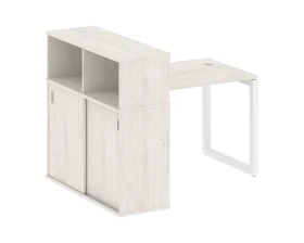 Стол письменный с шкафом-купе на О-образном м/к 1410x1120x1098 Метал Систем Куатро 5x5 / Metal System Quattro 5x5 images