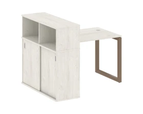 Стол письменный с шкафом-купе на О-образном м/к 1410x1120x1098 Метал Систем Куатро 5x5 / Metal System Quattro 5x5 images