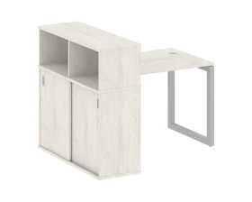 Стол письменный с шкафом-купе на О-образном м/к 1410x1120x1098 Метал Систем Куатро 5x5 / Metal System Quattro 5x5 images