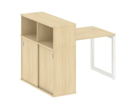 Стол письменный с шкафом-купе на О-образном м/к 1410x1120x1098 Метал Систем Куатро 5x5 / Metal System Quattro 5x5 images