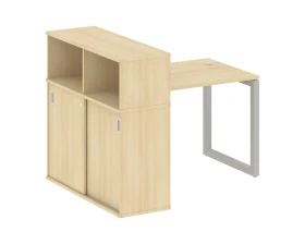 Стол письменный с шкафом-купе на О-образном м/к 1410x1120x1098 Метал Систем Куатро 5x5 / Metal System Quattro 5x5 images