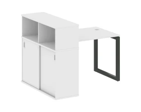 Стол письменный с шкафом-купе на О-образном м/к 1410x1120x1098 Метал Систем Куатро 5x5 / Metal System Quattro 5x5 images