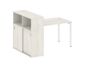 Стол письменный с шкафом-купе на П-образном м/к 1610x1120x1098 Метал Систем Куатро 5x5 / Metal System Quattro 5x5 images