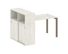 Стол письменный с шкафом-купе на П-образном м/к 1610x1120x1098 Метал Систем Куатро 5x5 / Metal System Quattro 5x5 images